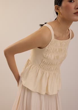 Square Neck Peplum Top