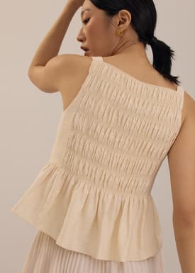 Square Neck Peplum Top