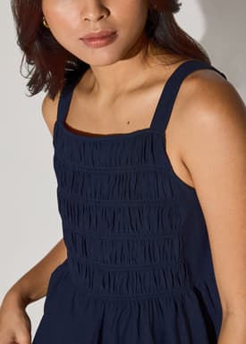 Square Neck Peplum Top