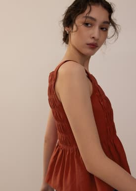 Square Neck Peplum Top