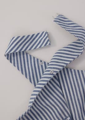 Striped Linen Halter Top