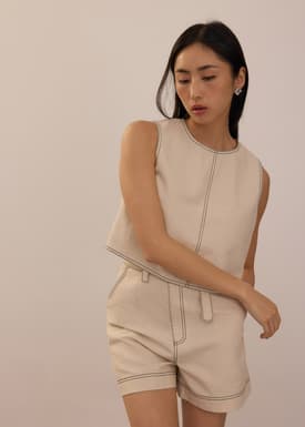 Boxy Crop Shell Top