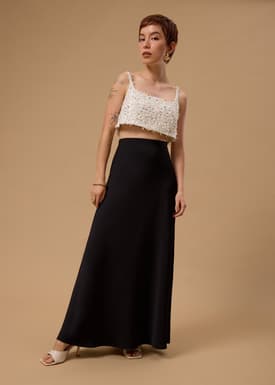 BraFree by LB Sequin Square Neck Crop Top