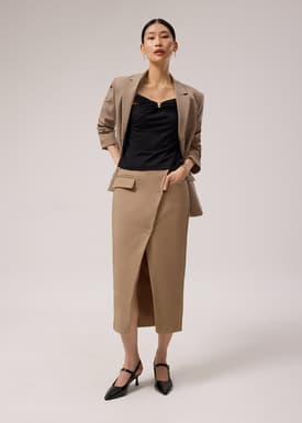 Multi-way Ponte Off-Shoulder Fitted Top