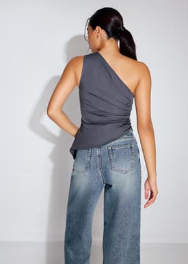 Tencel Ruched Toga Top