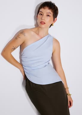 Tencel Ruched Toga Top