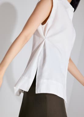 Relaxed Cotton Long Button Down Shirt