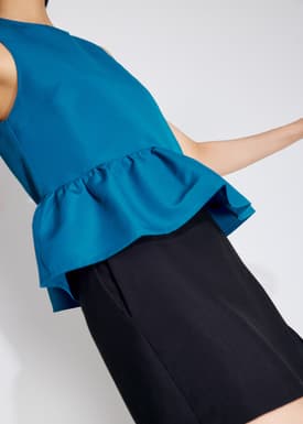 Taffeta Peplum Shell Top