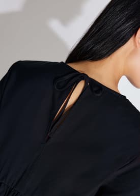 Round Neck Peplum Shell Top