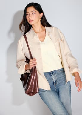 Relaxed Pearl Embellished Cable Knit Shell Top