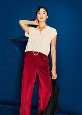 Relaxed Pearl Embellished Cable Knit Shell Top