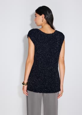 Multi-way Relaxed Fuzzy Knit Tunic Top