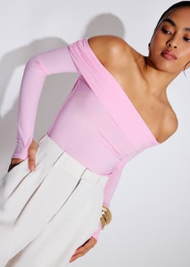 Jersey Off-Shoulder Fitted Top