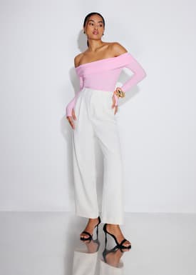 Jersey Off-Shoulder Fitted Top