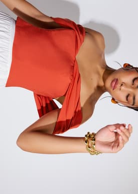 BraFree by LB Ruched Off Shoulder Fitted Top