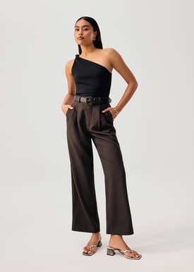 Tencel Shoulder Twist Toga Fitted Top