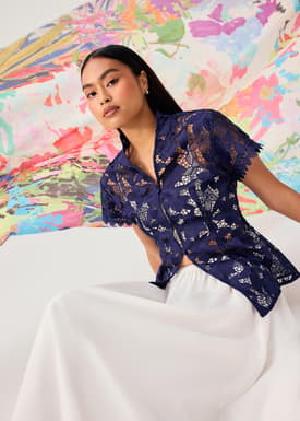 Floral Lace Kebaya Top