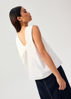 Reversible Relaxed Cotton Knot Shell Top