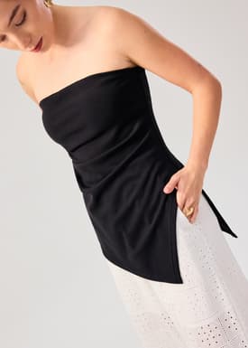BraFree by LB Tencel Asymmetric Hem Tube Top