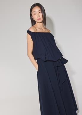 Multi-way Cotton Bubble Hem Top