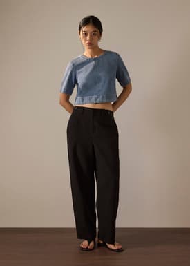 Denim Boxy Shell Top