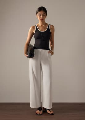 BraFree by LB Multi-way Contrast Piping Jersey Fitted Top