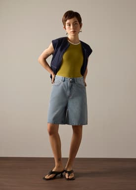 BraFree by LB Multi-way Contrast Piping Jersey Fitted Top
