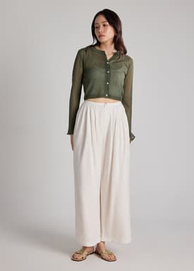 Sheer Knit Crop Top