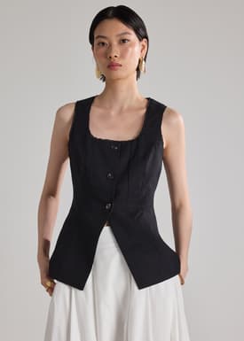 Lace Trim Fitted Top