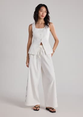 Lace Trim Fitted Top