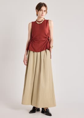 Crinkled Ruched Tunic Top