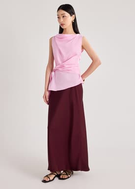 Side Tie Poplin Top