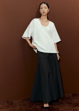 Neoprene Oversized Shell Top
