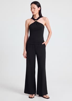 Jersey Halter Top With Removable Hardware
