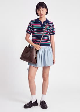 Striped Polo Top