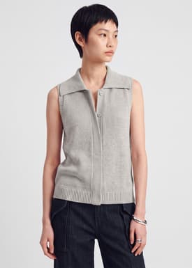 Knit Collared Vest Top