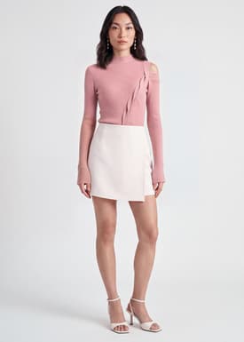 Wool Blend Cut Out Top