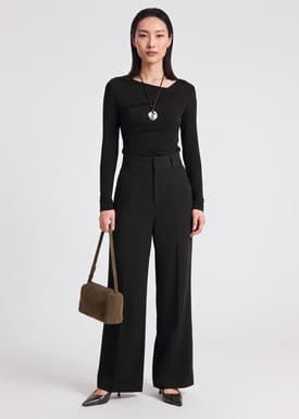 Jersey Asymmetric Drape Top