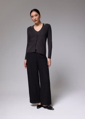 Leggy™ Crinkled High Waist Wide Leg Pants