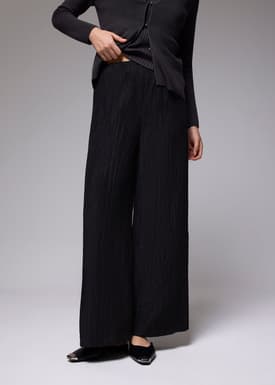 Leggy™ Crinkled High Waist Wide Leg Pants