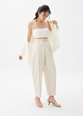 Cotton Barrel Pants