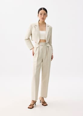 Leggy™ Elastic Pleated Straight Leg Pants