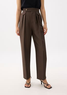 Leggy™ Elastic Pleated Straight Leg Pants