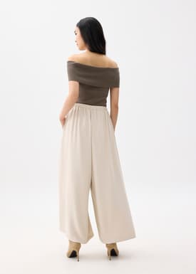Elastic High Waist Palazzo Pants