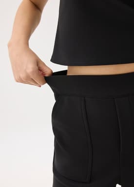 Elastic Peg Leg Pants