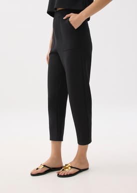 Elastic Peg Leg Pants