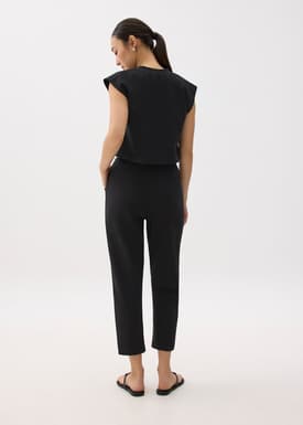 Elastic Peg Leg Pants