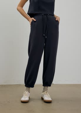 Neoprene High Waist Peg Leg Pants