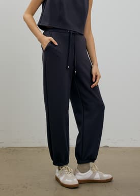 Neoprene High Waist Peg Leg Pants