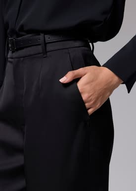 Leggy™ Satin Super High Waist Wide Leg Pants